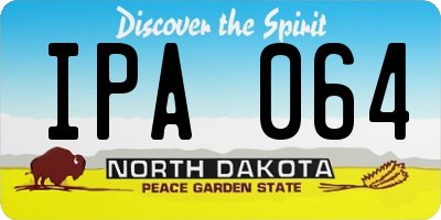 ND license plate IPA064