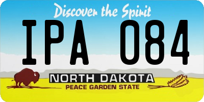 ND license plate IPA084