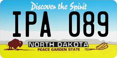 ND license plate IPA089