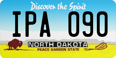ND license plate IPA090