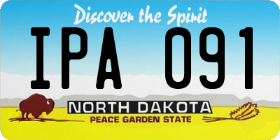 ND license plate IPA091