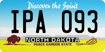 ND license plate IPA093