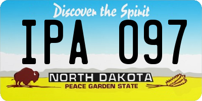 ND license plate IPA097