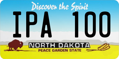 ND license plate IPA100