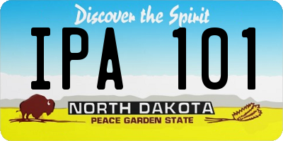 ND license plate IPA101