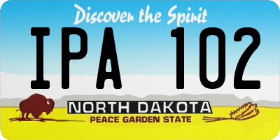ND license plate IPA102