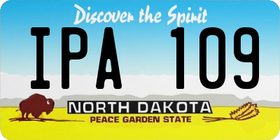 ND license plate IPA109