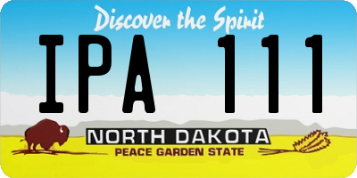 ND license plate IPA111