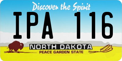 ND license plate IPA116