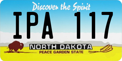ND license plate IPA117