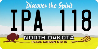 ND license plate IPA118