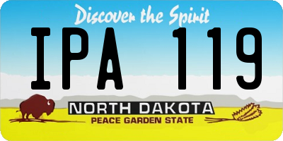 ND license plate IPA119