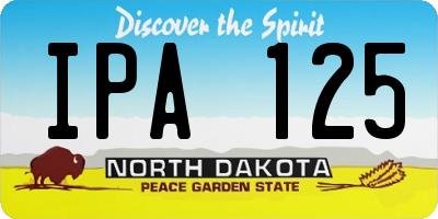ND license plate IPA125