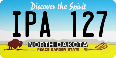 ND license plate IPA127