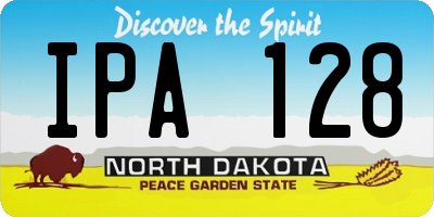 ND license plate IPA128
