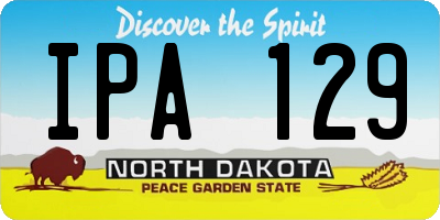 ND license plate IPA129