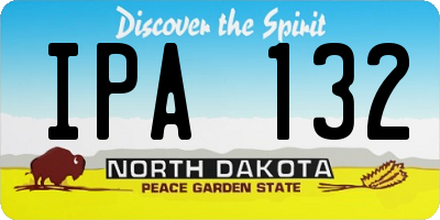 ND license plate IPA132