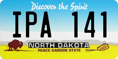 ND license plate IPA141