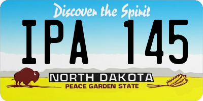 ND license plate IPA145