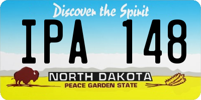 ND license plate IPA148