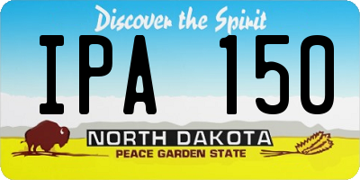 ND license plate IPA150