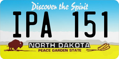 ND license plate IPA151