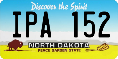 ND license plate IPA152