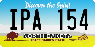 ND license plate IPA154