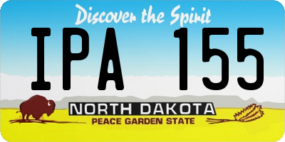 ND license plate IPA155