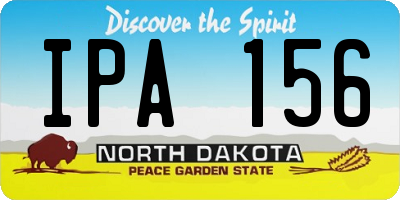 ND license plate IPA156