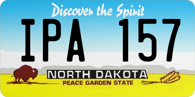 ND license plate IPA157