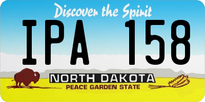 ND license plate IPA158