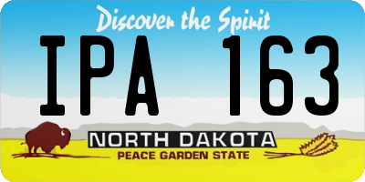 ND license plate IPA163
