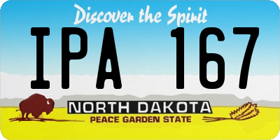 ND license plate IPA167