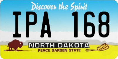 ND license plate IPA168