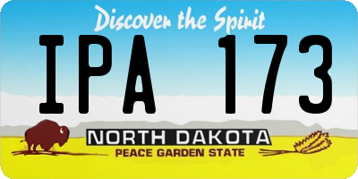 ND license plate IPA173