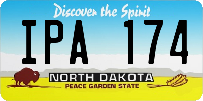 ND license plate IPA174