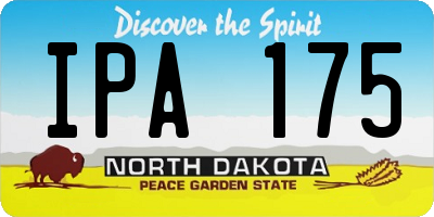 ND license plate IPA175