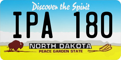 ND license plate IPA180