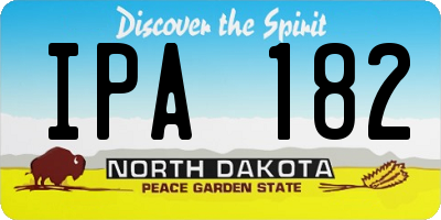 ND license plate IPA182