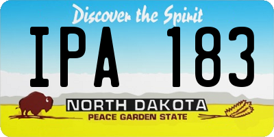 ND license plate IPA183
