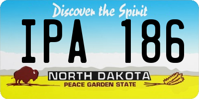 ND license plate IPA186