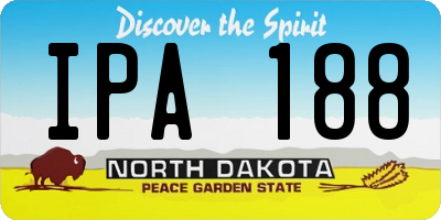 ND license plate IPA188
