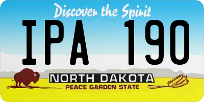 ND license plate IPA190