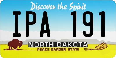 ND license plate IPA191