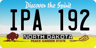 ND license plate IPA192