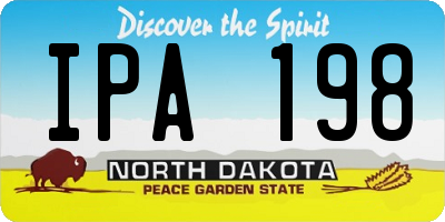 ND license plate IPA198