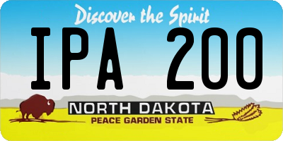 ND license plate IPA200