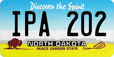 ND license plate IPA202