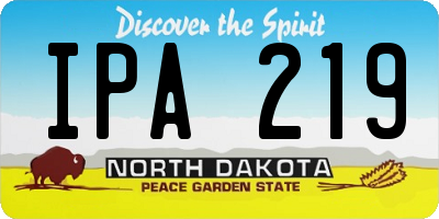 ND license plate IPA219